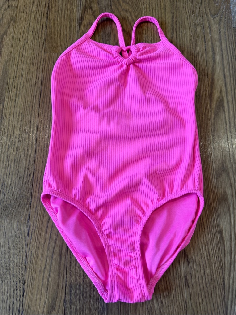 GAP Kids Hot Pink Ribbed One-Piece Swimsuit Girls XS 4-5 NWOT